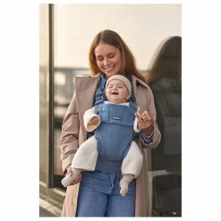 Porte-bébé Harmony en jersey tissé chiné | Bleu