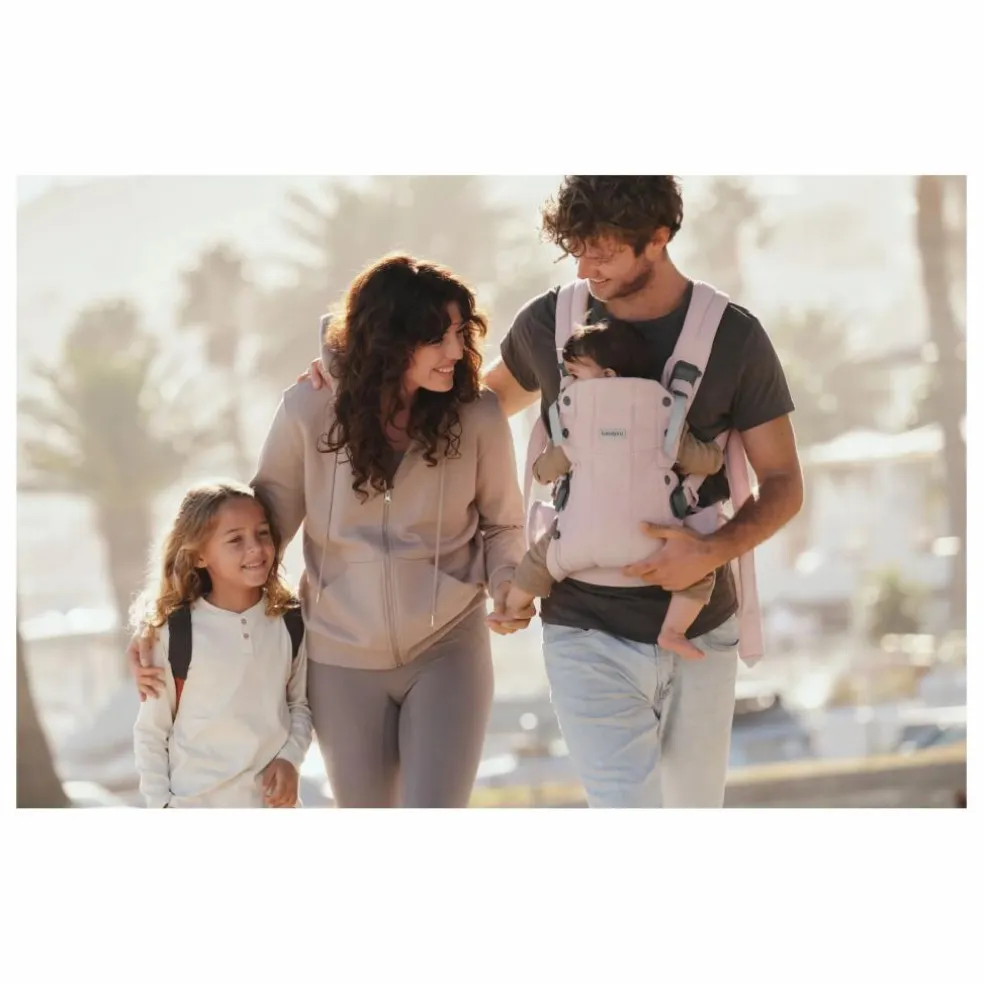 Porte-bébé Harmony en jersey tissé chiné | Rose