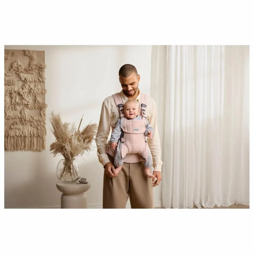 Porte-bébé Harmony en jersey tissé chiné | Rose