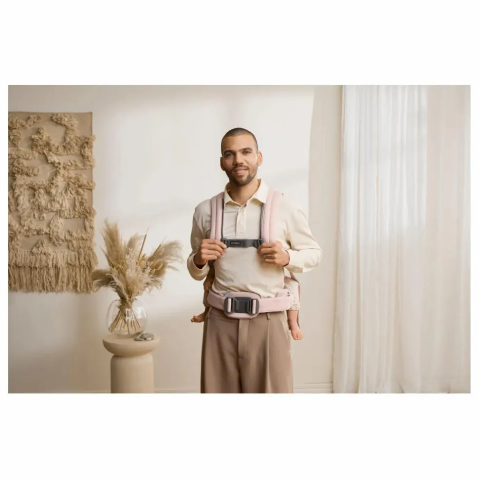 Porte-bébé Harmony en jersey tissé chiné | Rose