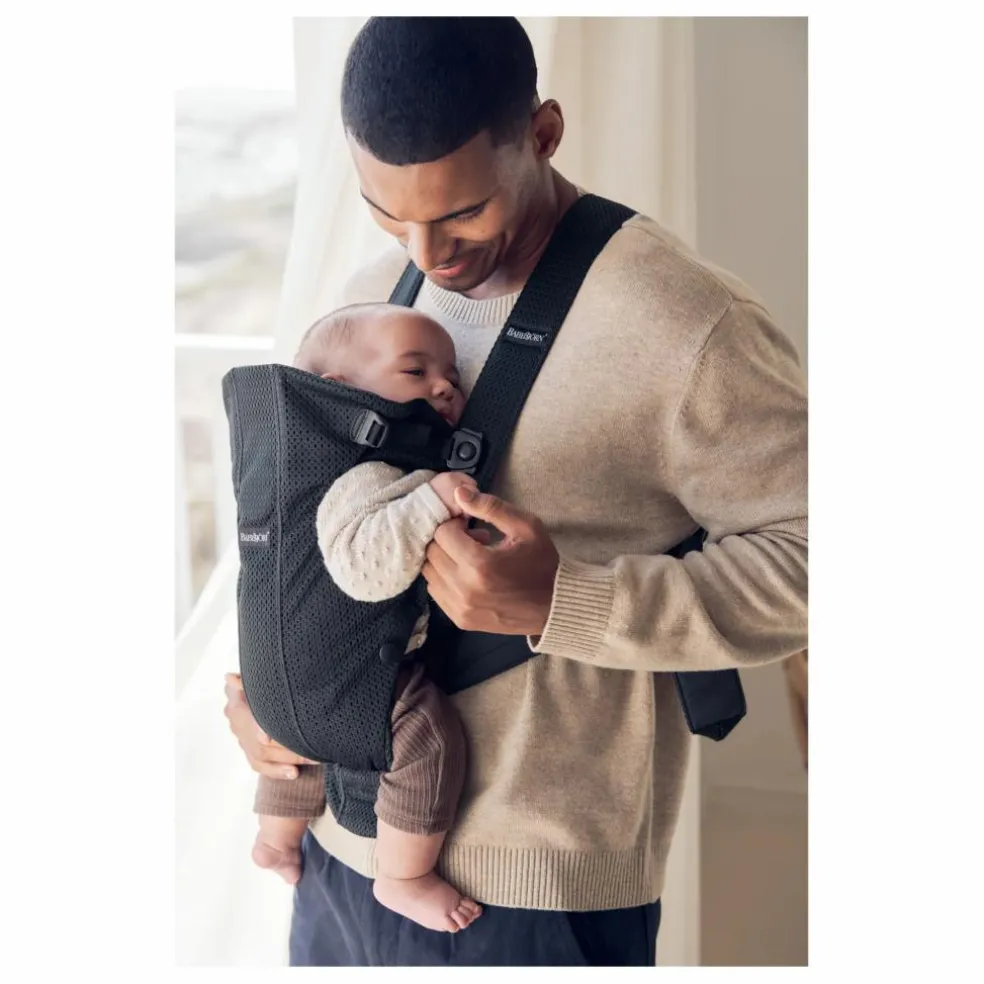 Porte-bébé Mini en mesh | Noir