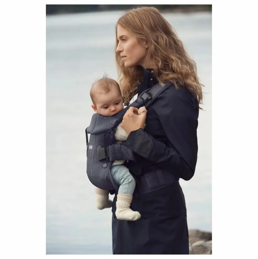 Porte-bébé One Air en mesh | Gris anthracite