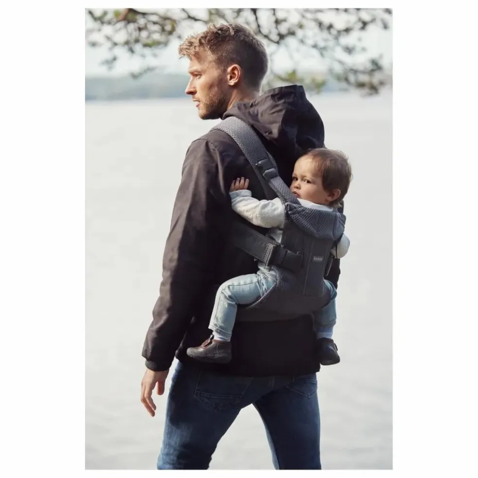 Porte-bébé One Air en mesh | Gris anthracite