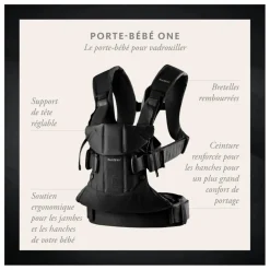Porte-bébé One Air en mesh | Gris anthracite