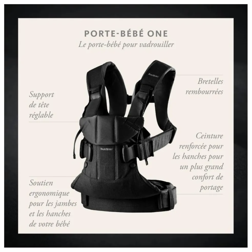 Porte-bébé One Air en mesh | Gris anthracite