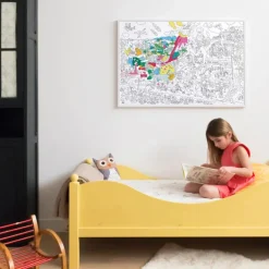 Poster géant à colorier Dinos