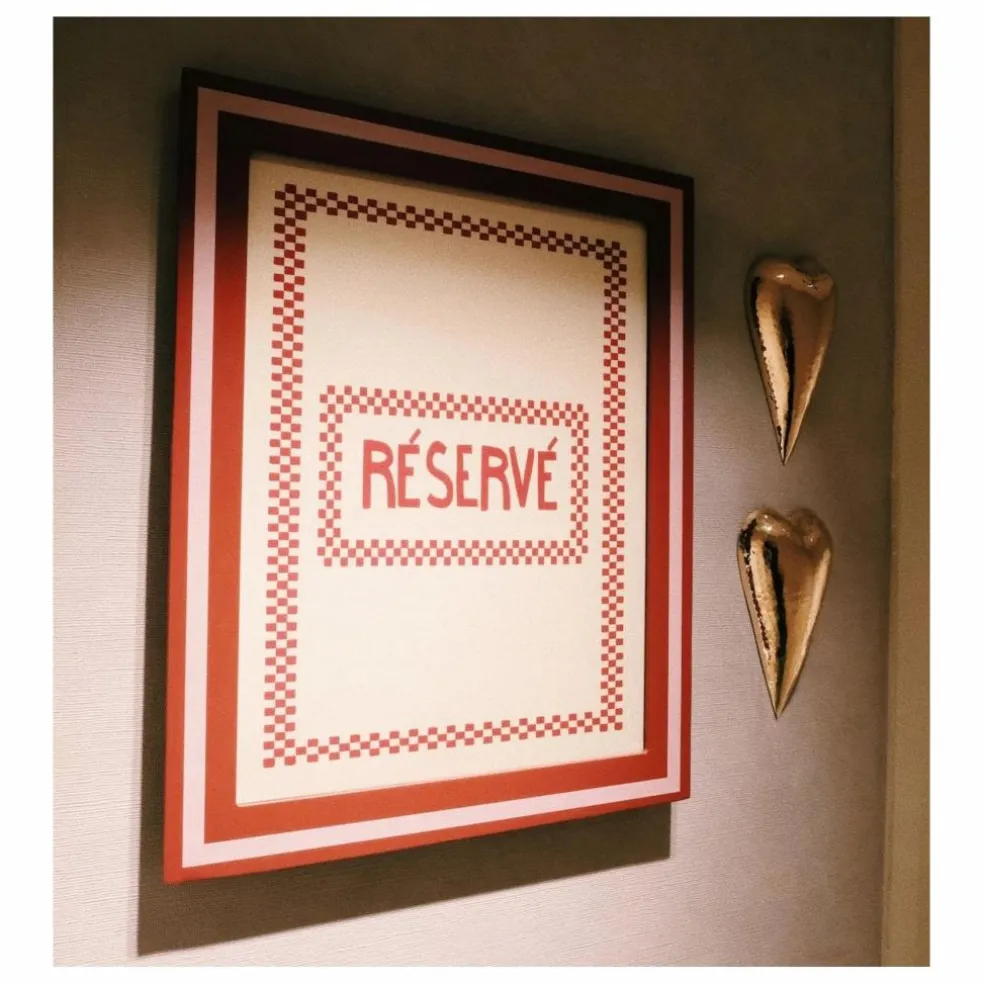 Poster Réservé | Rouge