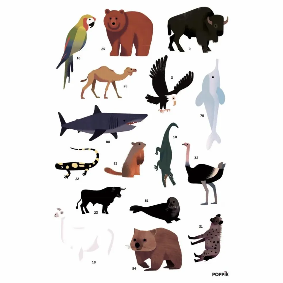 Poster sticker Animaux