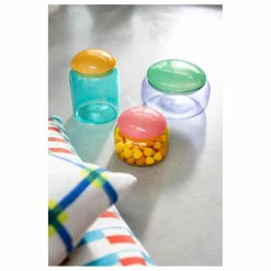 Pot en verre Puffy | Bleu