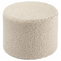 Pouf en teddy | Beige