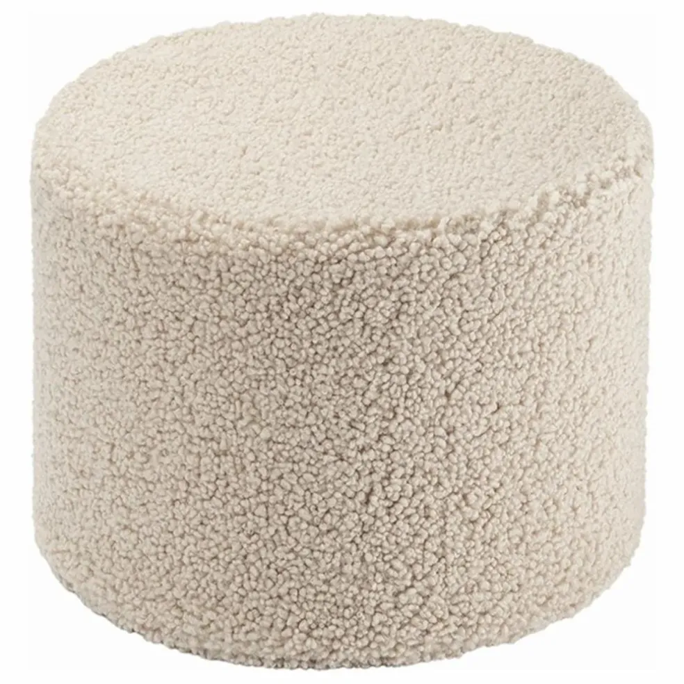 Pouf en teddy | Beige