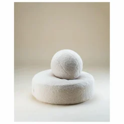 Pouf en teddy | Ecru