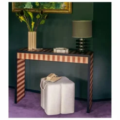 Pouf Fiori en tissu tramé | Crème