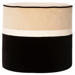 Pouf Léo en velours | Beige