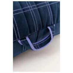 Pouf long Oasis en eco-velours | Bleu marine