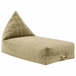 Pouf long Oasis en eco-velours | Sauge