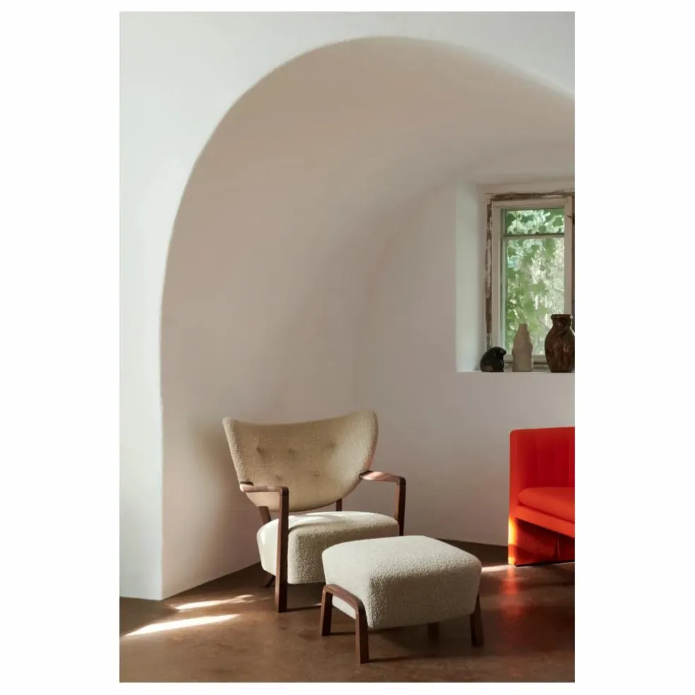 Pouf ottoman Wulff ATD3, piètement en chêne | Chêne