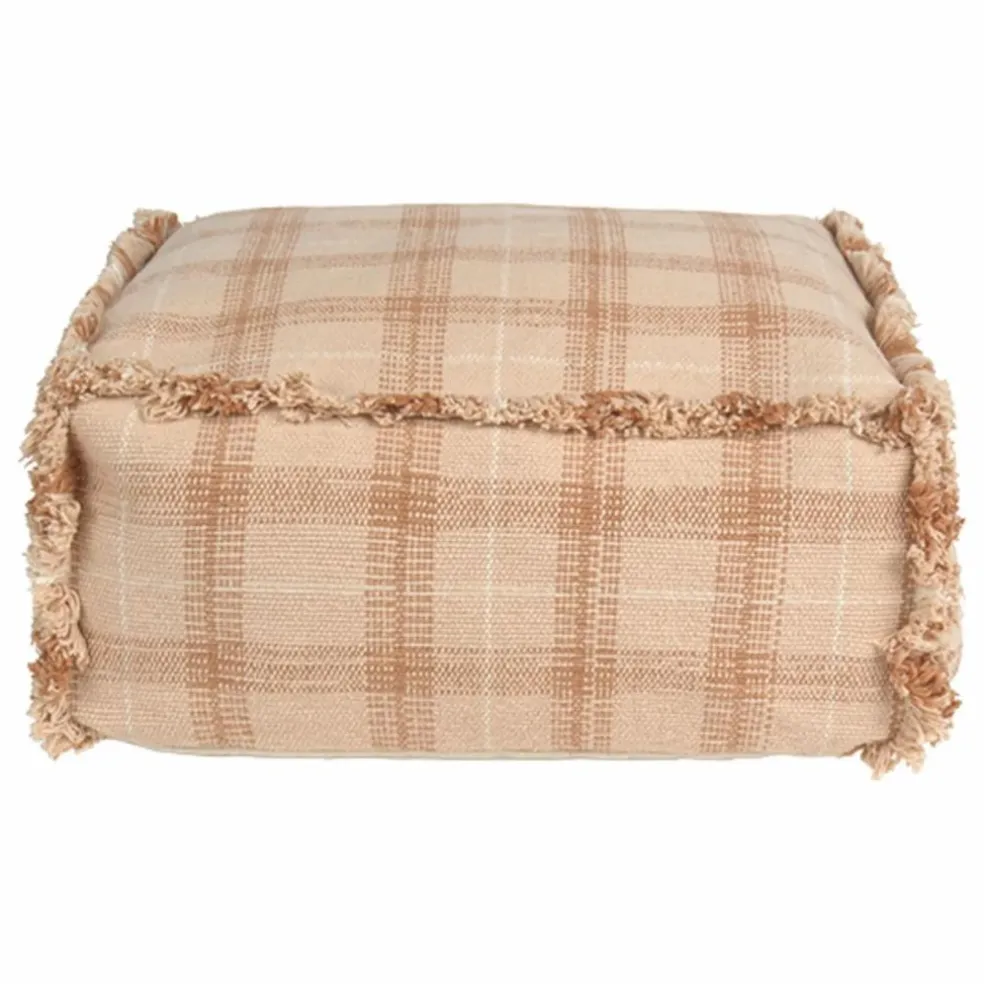 Pouf Tartan | Vieux Rose