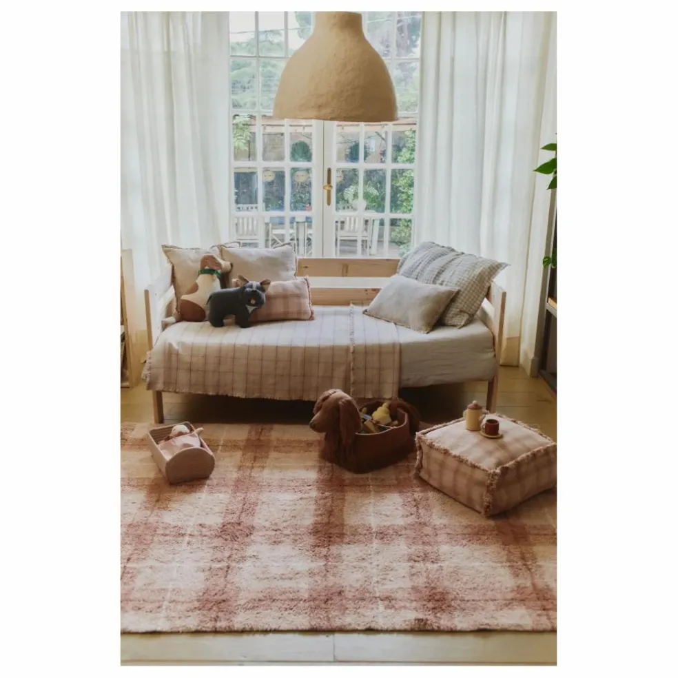 Pouf Tartan | Vieux Rose