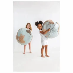 Pouf World map | Bleu ciel