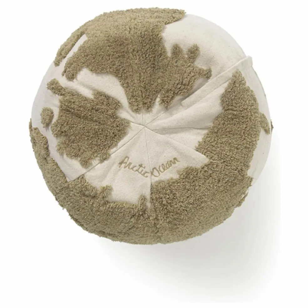 Pouf World map | Vert kaki