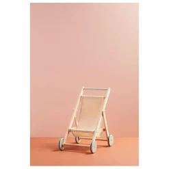 Poussette à jouer en bois | Blanc cassé