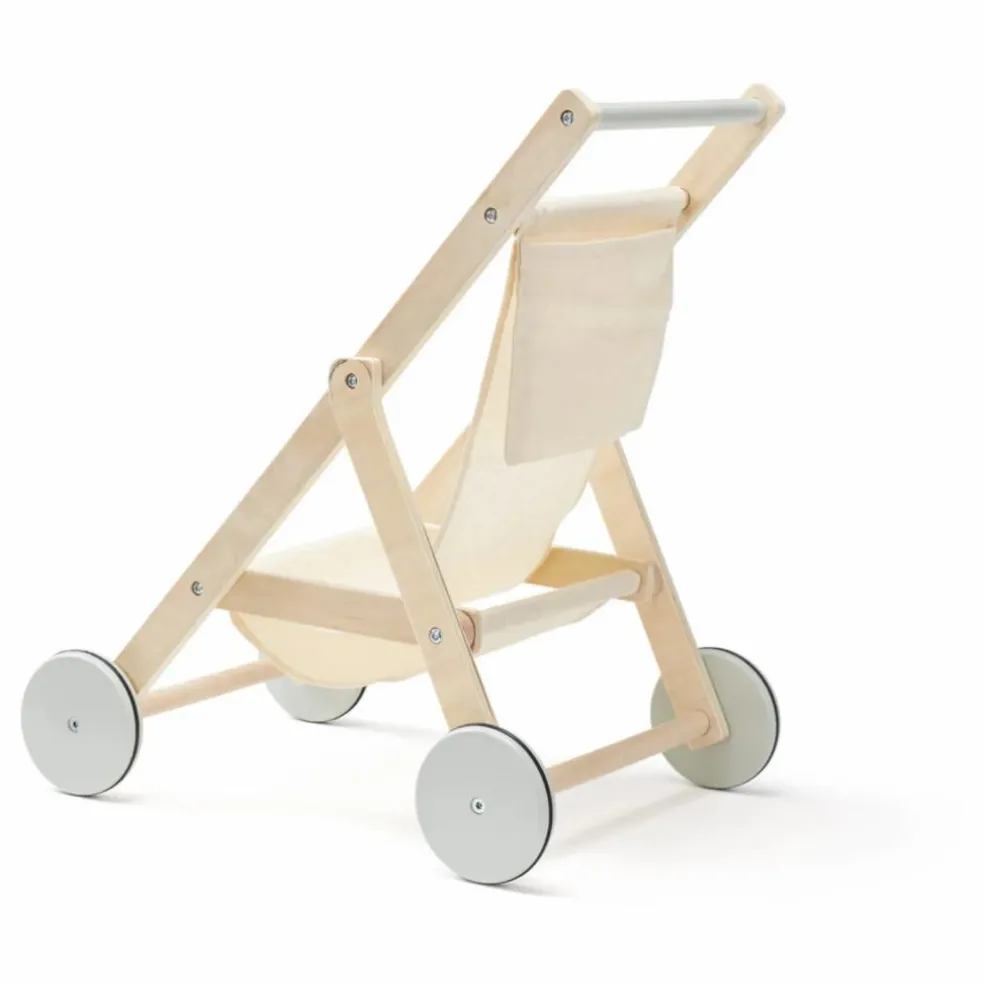 Poussette à jouer en bois | Blanc cassé