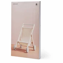 Poussette à jouer en bois | Blanc cassé