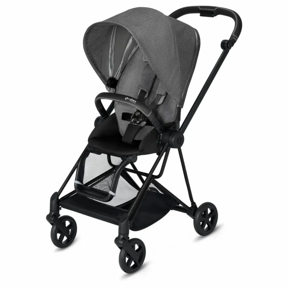 Poussette complète 2ème age Mios chassis noir | Gris clair