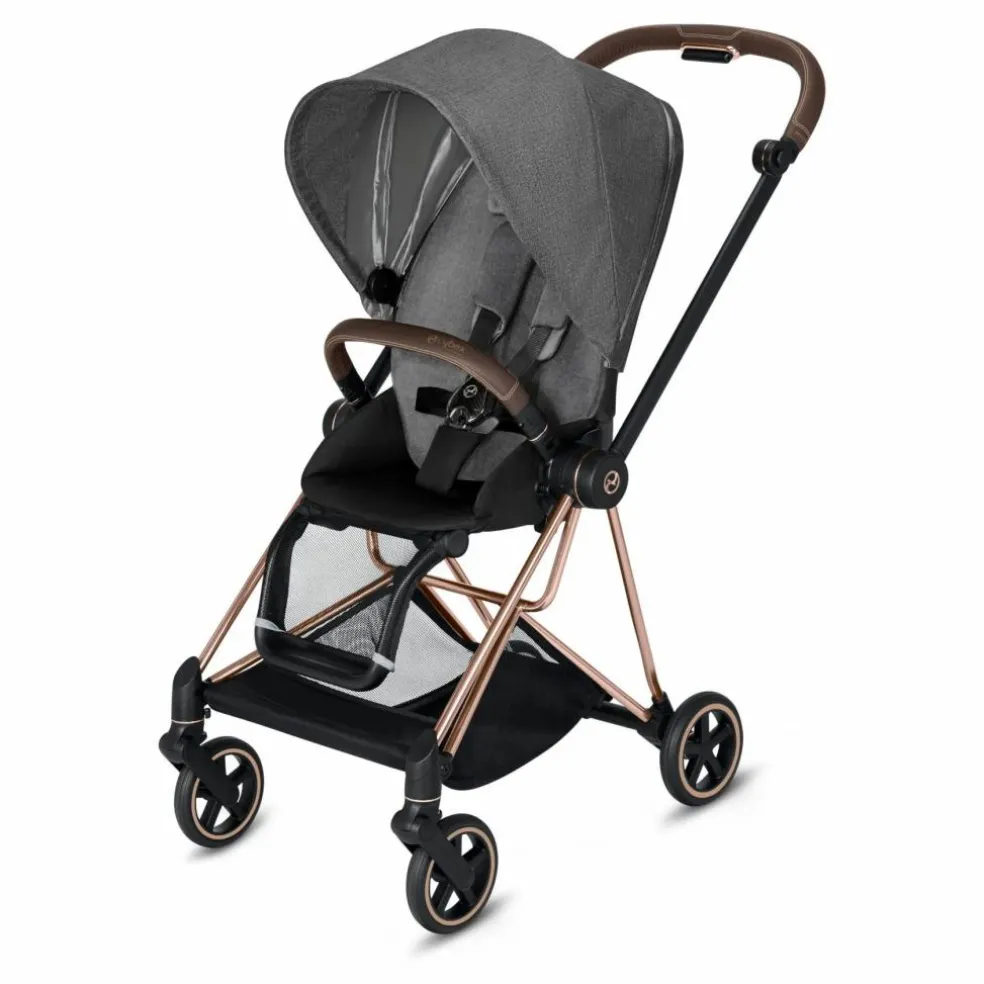 Poussette complète évolutive Mios chassis rose gold | Gris clair