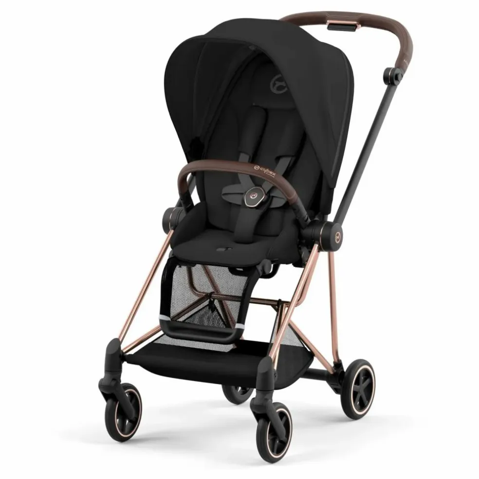 Poussette 2eme âge Mios châssis rose gold | Noir