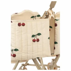 Poussette pour poupées jumelles Cerise | Ecru