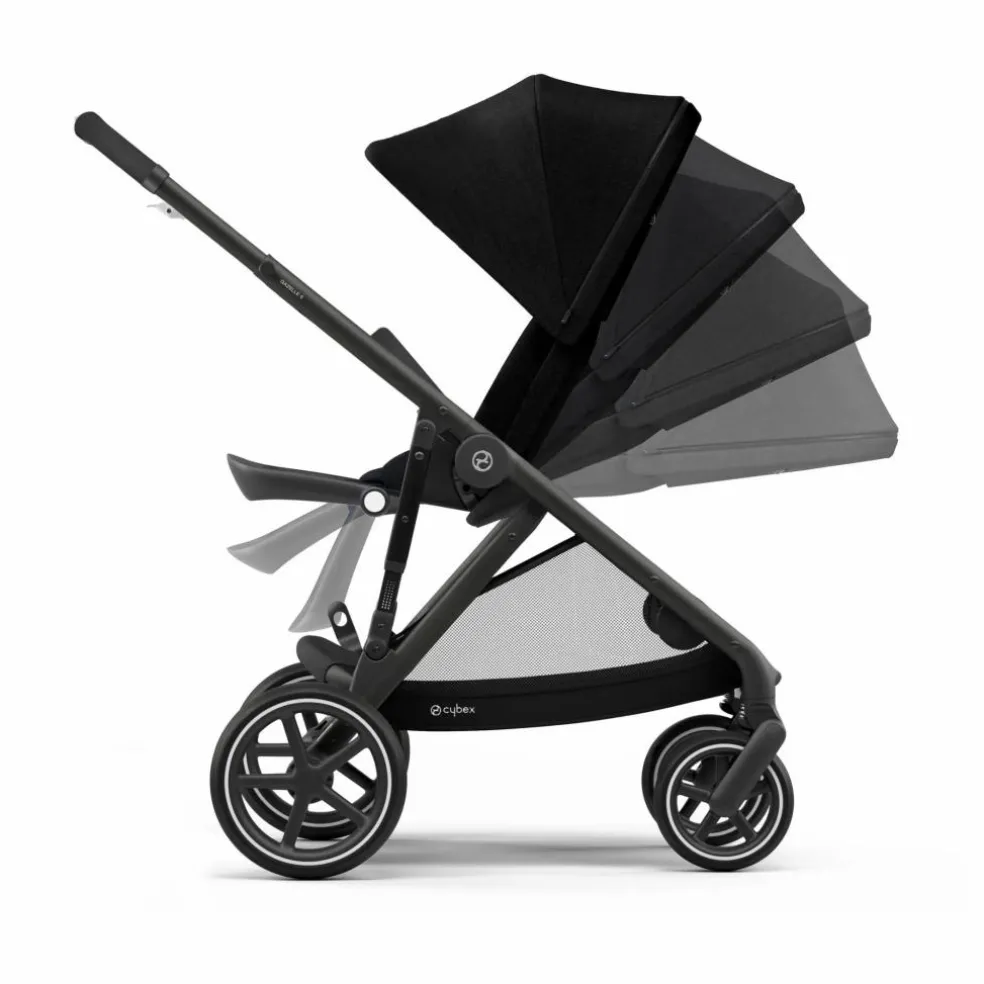 Poussette évolutive Gazelle S châssis noir | Noir