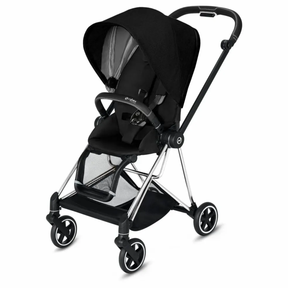 Poussette évolutive Mios 2022 châssis chrome | Noir