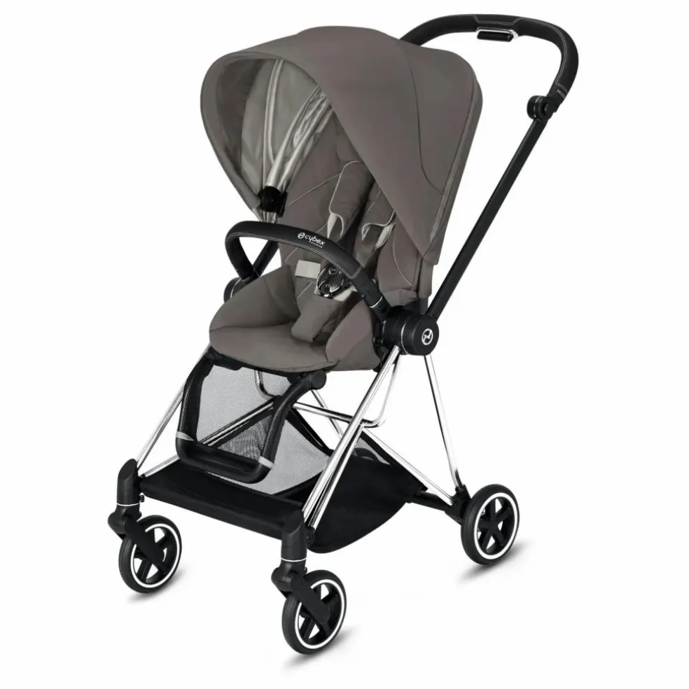 Poussette évolutive Mios 2022 châssis chrome | Gris clair
