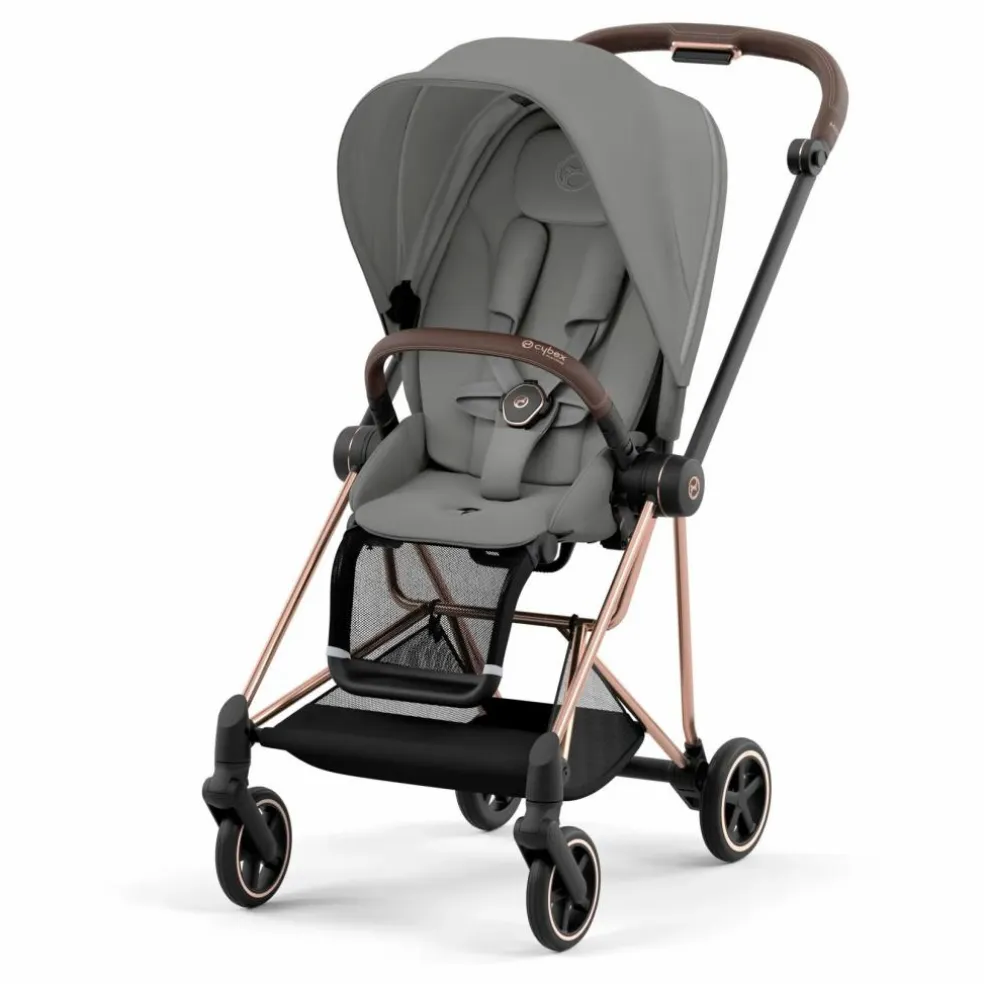 Poussette évolutive Mios châssis rose gold | Gris