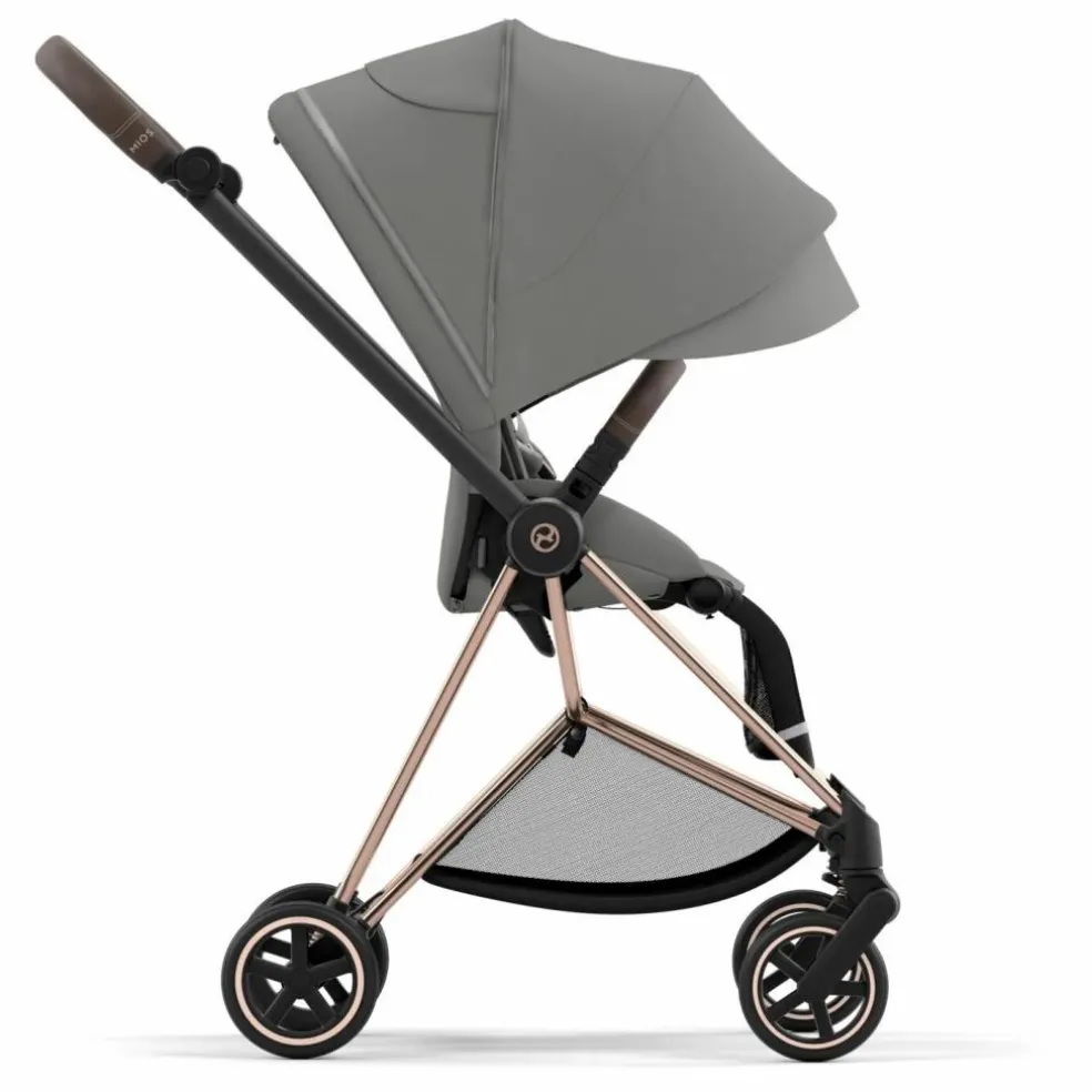 Poussette évolutive Mios châssis rose gold | Gris