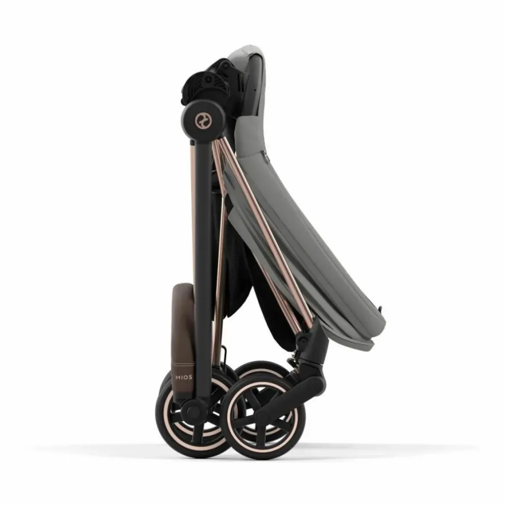 Poussette évolutive Mios châssis rose gold | Gris