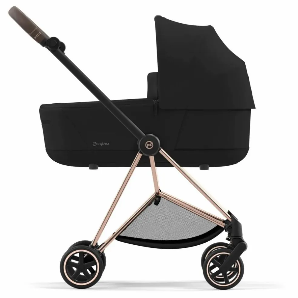 Poussette évolutive Mios châssis rose gold | Noir