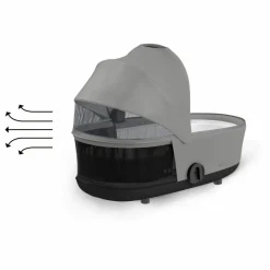 Poussette évolutive Mios châssis chrome | Gris