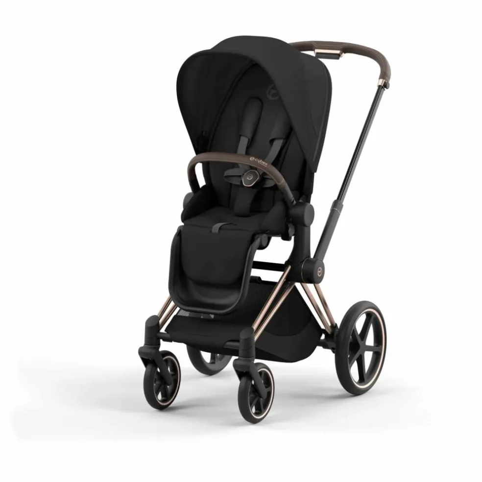 Poussette évolutive Priam châssis rose gold | Noir