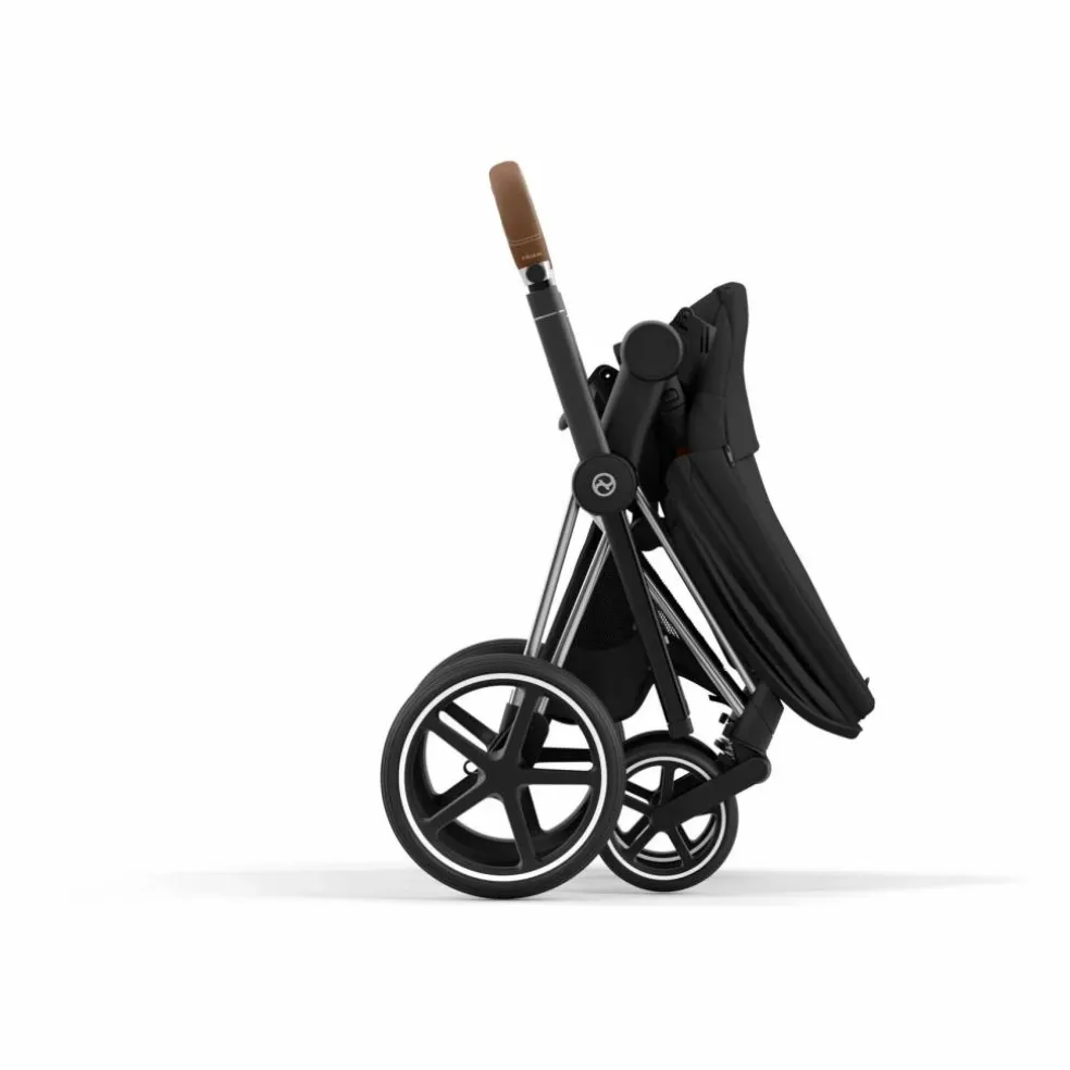 Poussette évolutive Priam châssis chrome | Noir