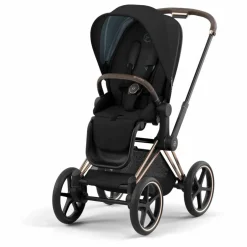 Poussette évolutive Priam 2022 châssis rose gold | Noir