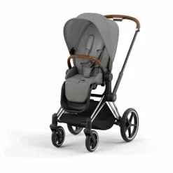 Poussette évolutive Priam châssis chrome | Gris