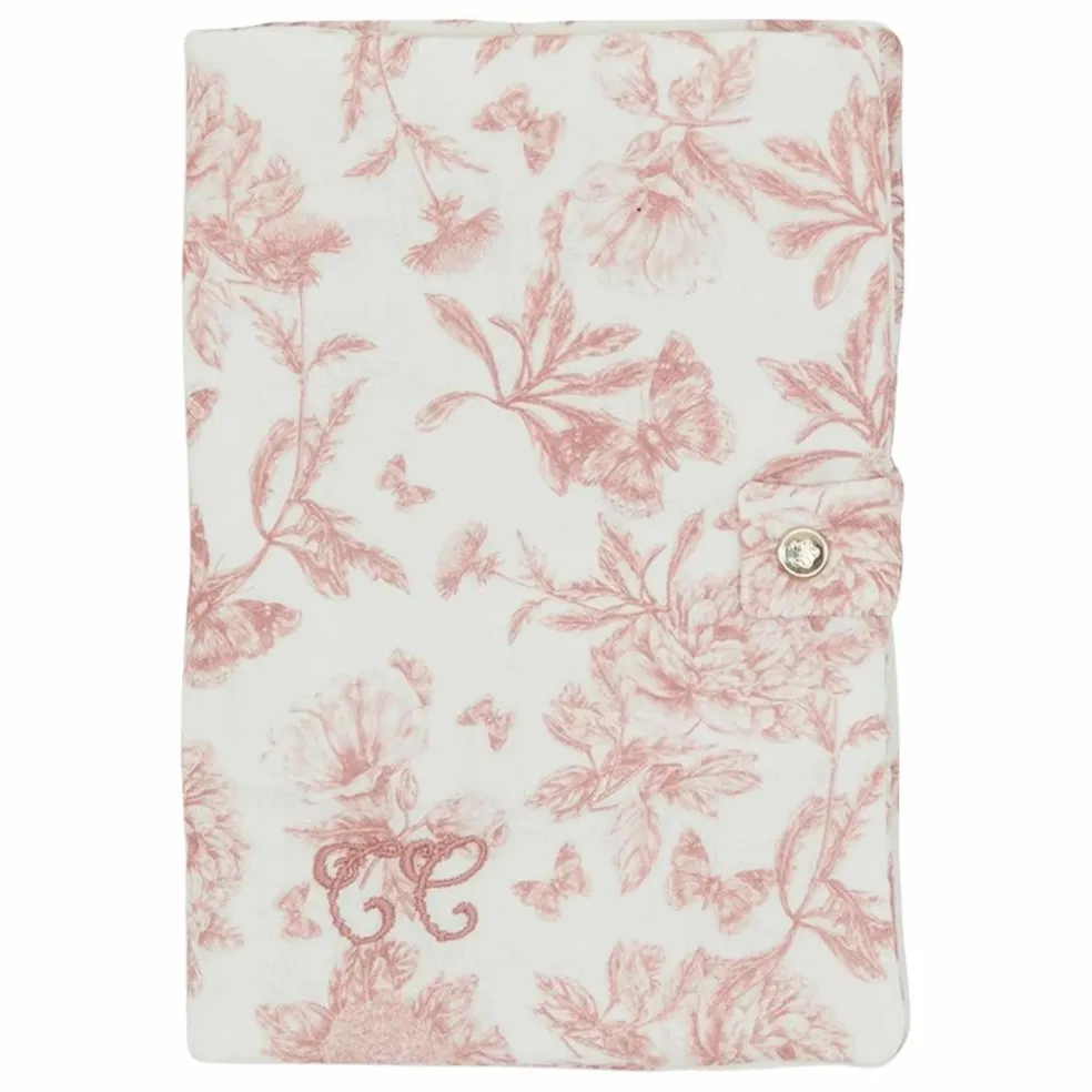Protège carnet de santé Toile de Jouy | Rose pêche
