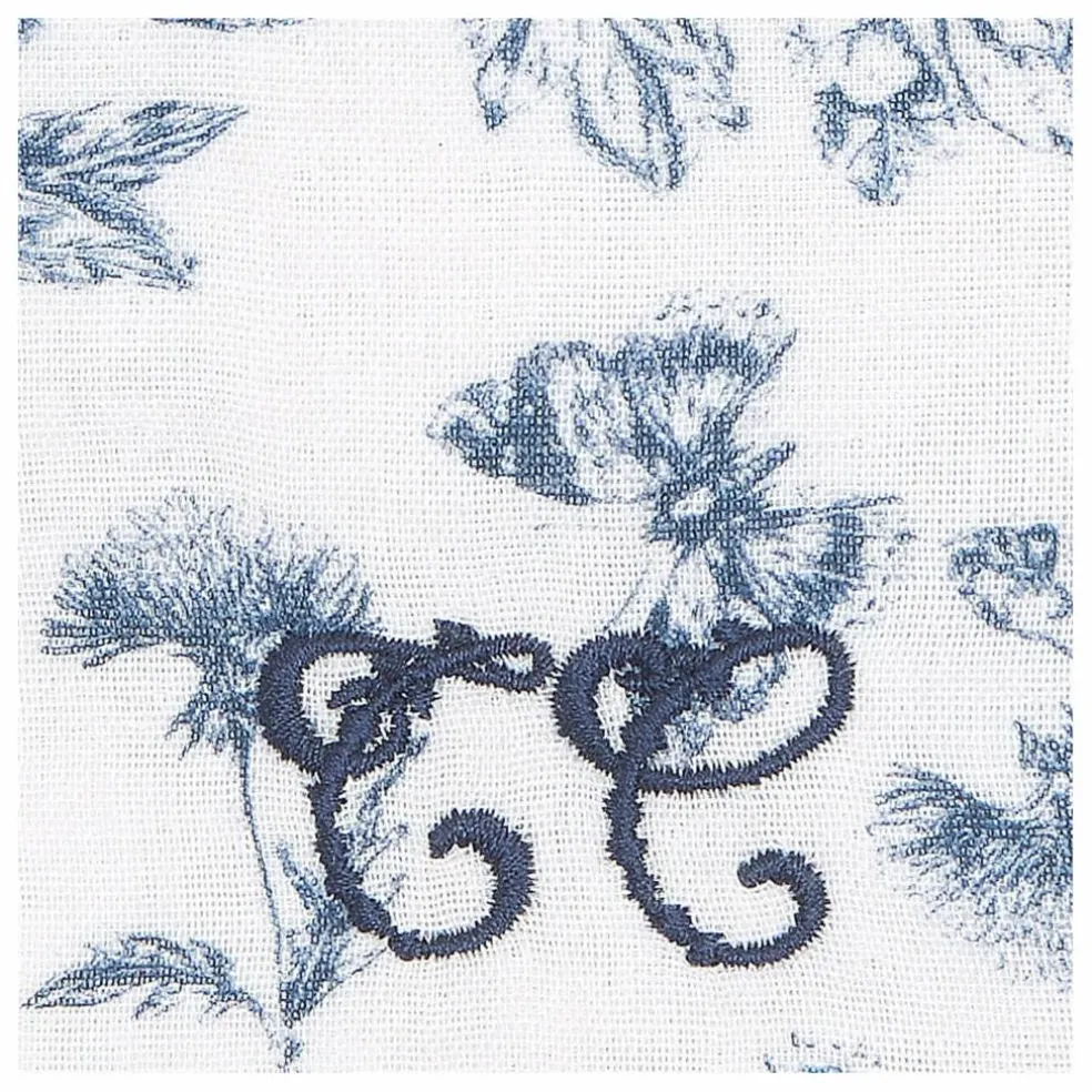 Protège carnet de santé Toile de Jouy | Bleu marine