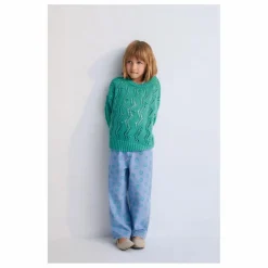Pull Ajouré Sifnos Coton Bio | Bleu turquoise