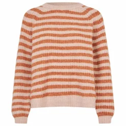Pull Bina Rayé | Orange Rouille