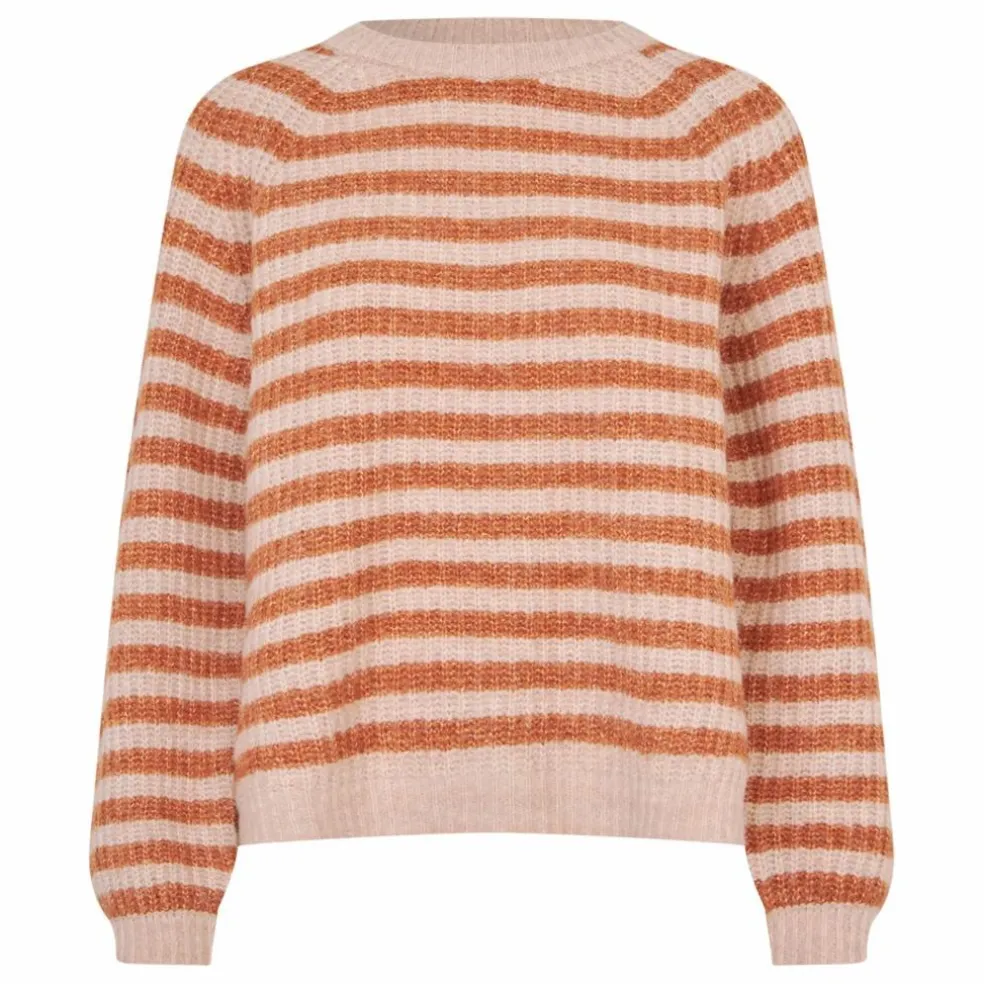 Pull Bina Rayé | Orange Rouille
