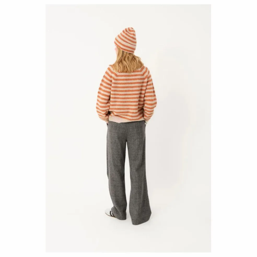 Pull Bina Rayé | Orange Rouille